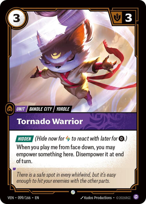Image for Tornado Warrior (099/166) (Foil) [Vendetta] (VEN) - Riftbound: League of Legends Trading Card Game