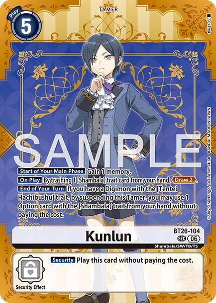 Image for Kunlun (BT26-104 SEC) (Foil) [Timeless Bonds] (BT-26) - Digimon Card Game