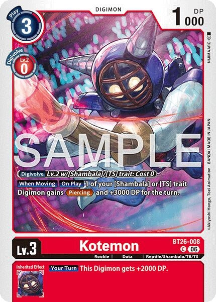 Image for Kotemon (BT26-008 C) [Timeless Bonds] (BT-26) - Digimon Card Game