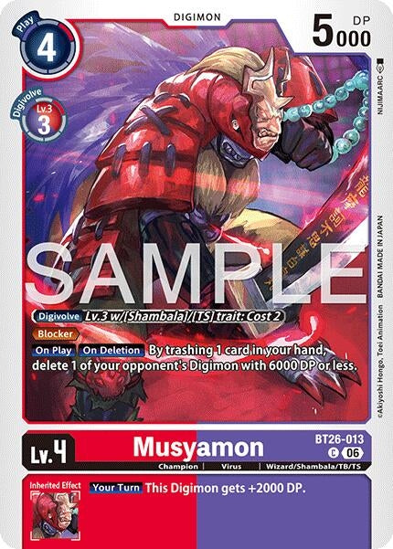 Image for Musyamon (BT26-013 C) [Timeless Bonds] (BT-26) - Digimon Card Game