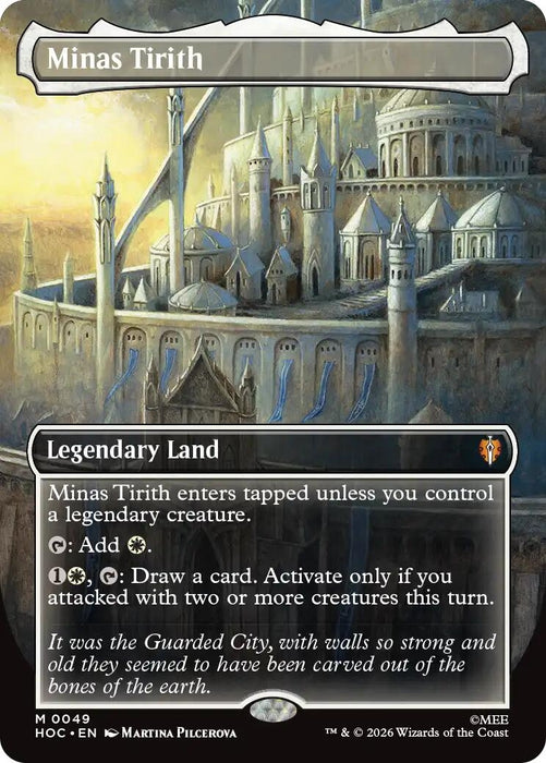 Image for Minas Tirith (Borderless) (49) (Foil) [The Hobbit: Eternal-Legal] (HOC) - Magic: The Gathering