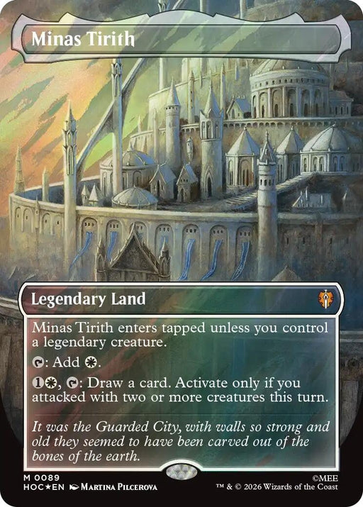 Image for Minas Tirith (Borderless) (Surge Foil) (89) (Foil) [The Hobbit: Eternal-Legal] (HOC) - Magic: The Gathering
