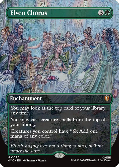 Image for Elven Chorus (Borderless) (26) [The Hobbit: Eternal-Legal] (HOC) - Magic: The Gathering
