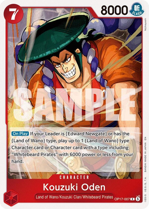 Image for Kouzuki Oden (OP17-007) (Foil) [The World's Strongest Warriors] (OP17) - One Piece Card Game