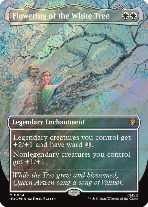 Image for Flowering of the White Tree (Borderless) (Surge Foil) (54) (Foil) [The Hobbit: Eternal-Legal] (HOC) - Magic: The Gathering