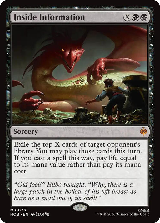 Image for Inside Information (76) (Foil) [The Hobbit] (HOB) - Magic: The Gathering