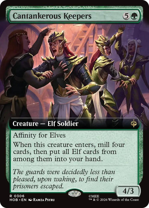 Image for Cantankerous Keepers (Extended Art) (306) [The Hobbit] (HOB) - Magic: The Gathering