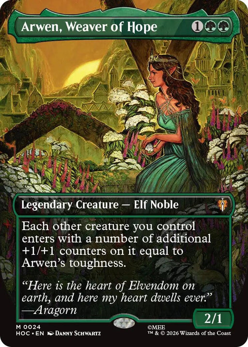 Image for Arwen, Weaver of Hope (Borderless) (24) (Foil) [The Hobbit: Eternal-Legal] (HOC) - Magic: The Gathering