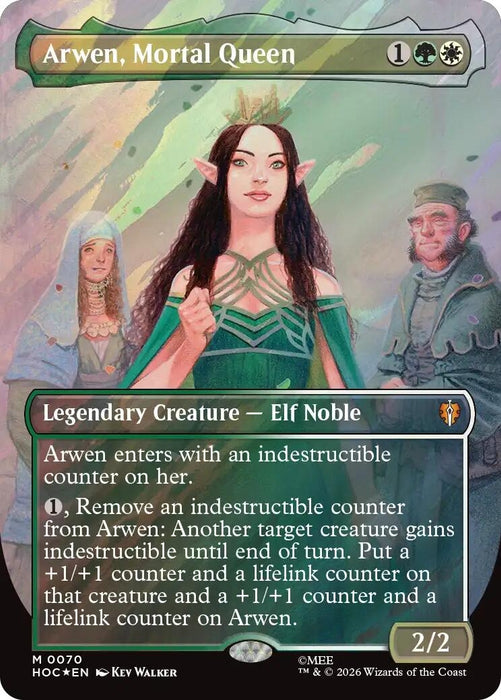 Image for Arwen, Mortal Queen (Borderless) (Surge Foil) (70) (Foil) [The Hobbit: Eternal-Legal] (HOC) - Magic: The Gathering