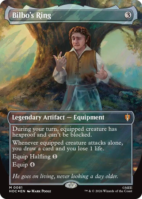 Image for Bilbo's Ring (Borderless) (Surge Foil) (81) (Foil) [The Hobbit: Eternal-Legal] (HOC) - Magic: The Gathering