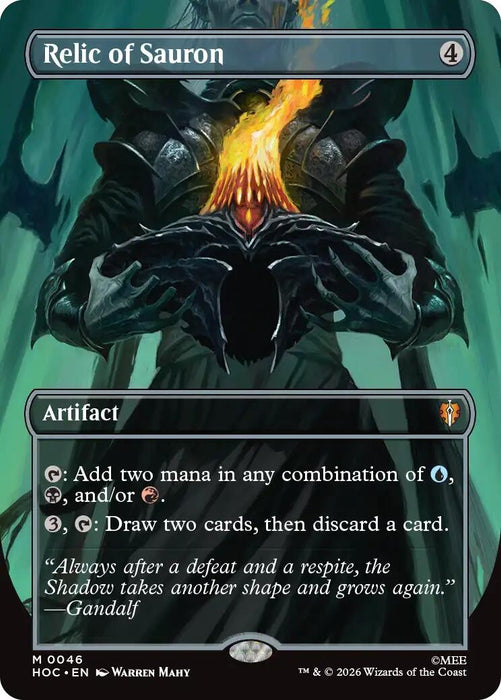 Image for Relic of Sauron (Borderless) (46) (Foil) [The Hobbit: Eternal-Legal] (HOC) - Magic: The Gathering