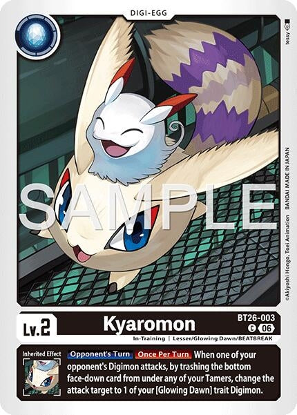 Image for Kyaromon (BT26-003 C) [Timeless Bonds] (BT-26) - Digimon Card Game