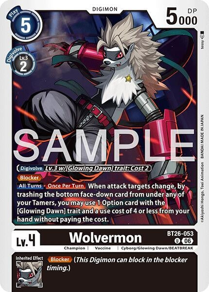 Image for Wolvermon (BT26-053 U) [Timeless Bonds] (BT-26) - Digimon Card Game