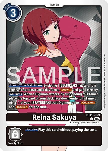 Image for Reina Sakuya (BT26-093 R) (Foil) [Timeless Bonds] (BT-26) - Digimon Card Game