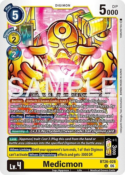 Image for Medicmon (BT26-028 U) [Timeless Bonds] (BT-26) - Digimon Card Game