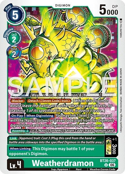 Image for Weatherdramon (BT26-037 U) [Timeless Bonds] (BT-26) - Digimon Card Game