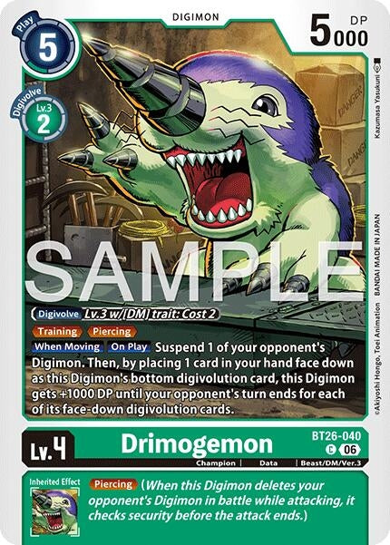 Image for Drimogemon (BT26-040 C) [Timeless Bonds] (BT-26) - Digimon Card Game