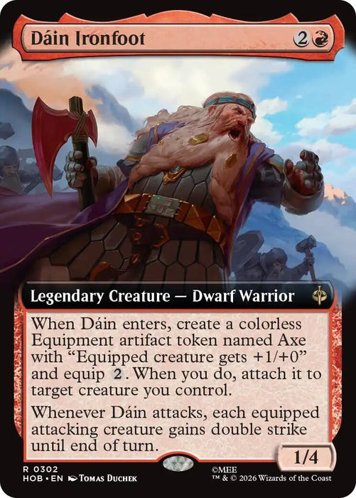 Image for Dain Ironfoot (Extended Art) (302) [The Hobbit] (HOB) - Magic: The Gathering