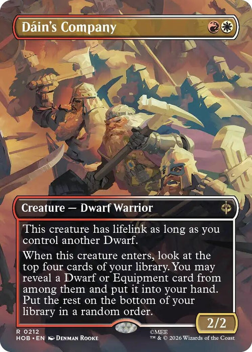 Image for Dain's Company (Borderless) (212) [The Hobbit] (HOB) - Magic: The Gathering