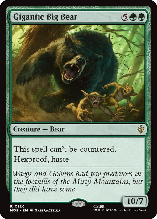 Image for Gigantic Big Bear (126) (Foil) [The Hobbit] (HOB) - Magic: The Gathering