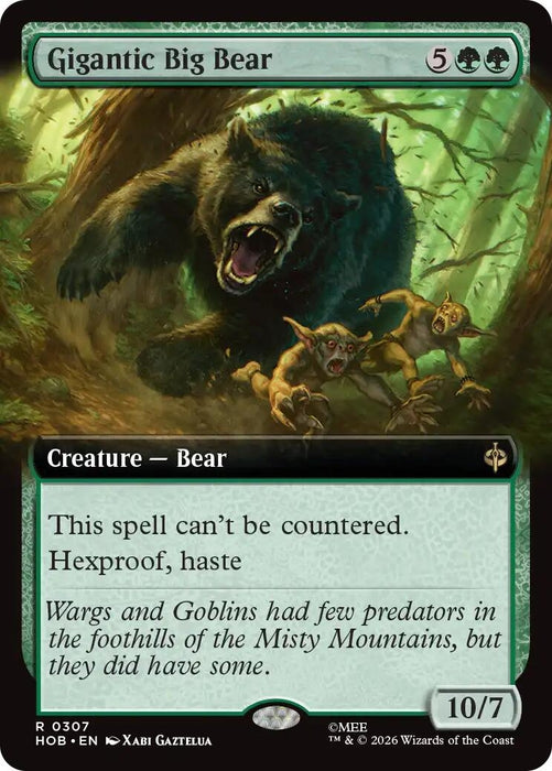 Image for Gigantic Big Bear (Extended Art) (307) (Foil) [The Hobbit] (HOB) - Magic: The Gathering