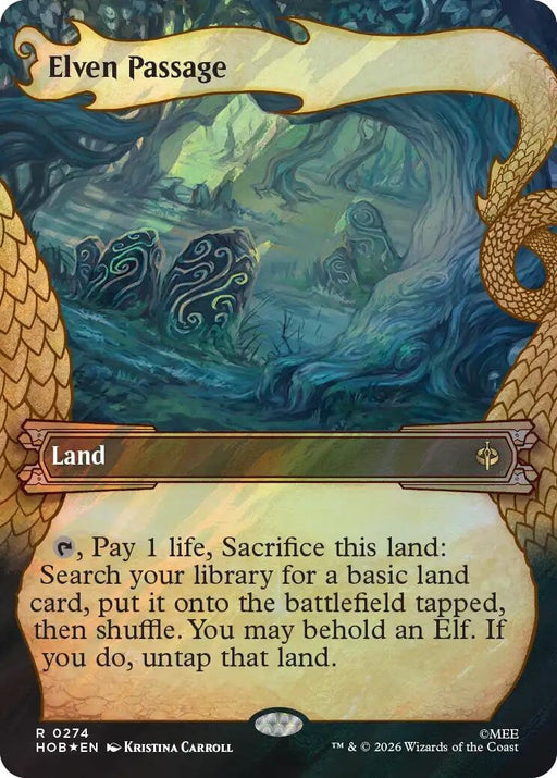 Image for Elven Passage (Showcase) (Surge Foil) (274) (Foil) [The Hobbit] (HOB) - Magic: The Gathering