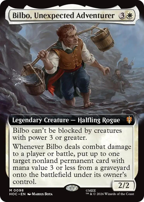 Image for Bilbo, Unexpected Adventurer (Extended Art) (98) [The Hobbit: Eternal-Legal] (HOC) - Magic: The Gathering