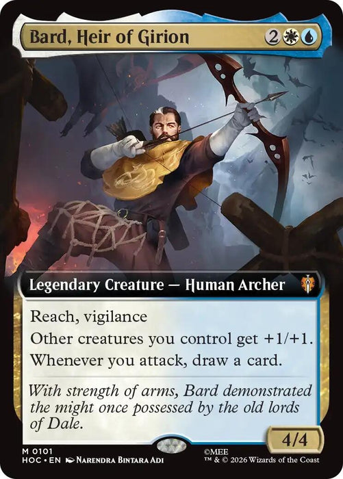 Image for Bard, Heir of Girion (Extended Art) (101) (Foil) [The Hobbit: Eternal-Legal] (HOC) - Magic: The Gathering