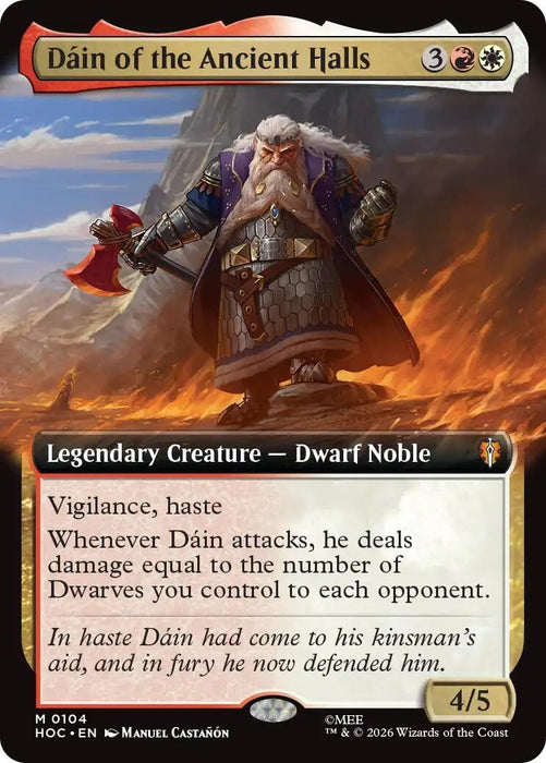 Image for Dain of the Ancient Halls (Extended Art) (104) [The Hobbit: Eternal-Legal] (HOC) - Magic: The Gathering