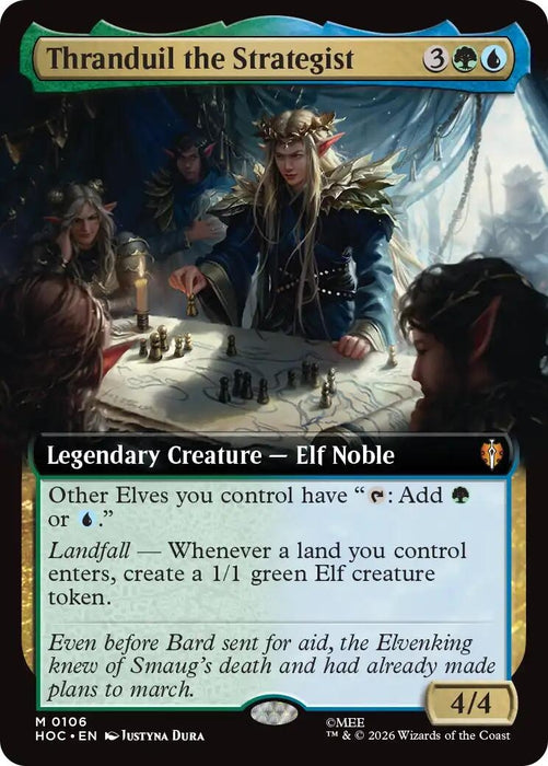 Image for Thranduil the Strategist (Extended Art) (106) [The Hobbit: Eternal-Legal] (HOC) - Magic: The Gathering