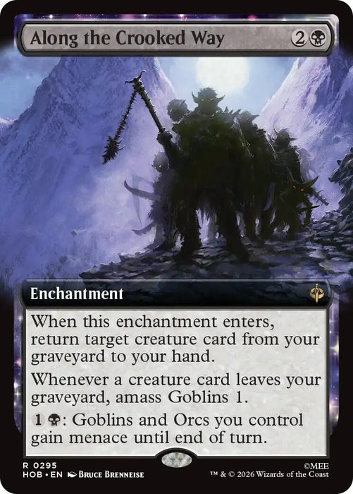 Image for Along the Crooked Way (Extended Art) (295) [The Hobbit] (HOB) - Magic: The Gathering