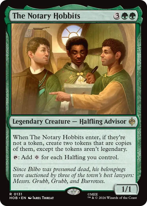 Image for The Notary Hobbits (131) (Foil) [The Hobbit] (HOB) - Magic: The Gathering