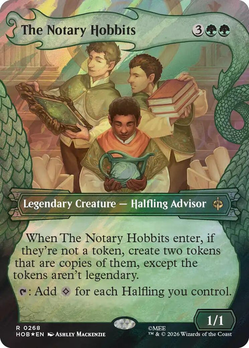 Image for The Notary Hobbits (Showcase) (Surge Foil) (268) (Foil) [The Hobbit] (HOB) - Magic: The Gathering