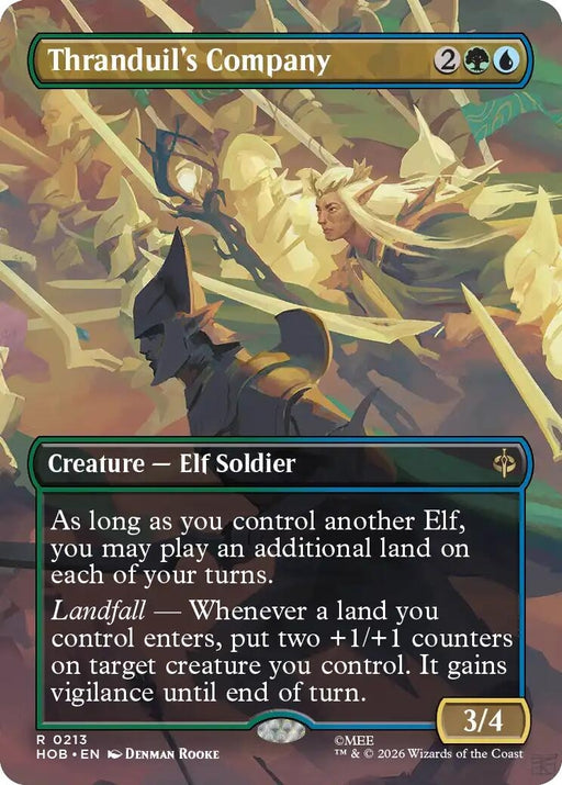 Image for Thranduil's Company (Borderless) (213) [The Hobbit] (HOB) - Magic: The Gathering