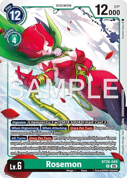 Image for Rosemon (BT26-049 R) (Foil) [Timeless Bonds] (BT-26) - Digimon Card Game