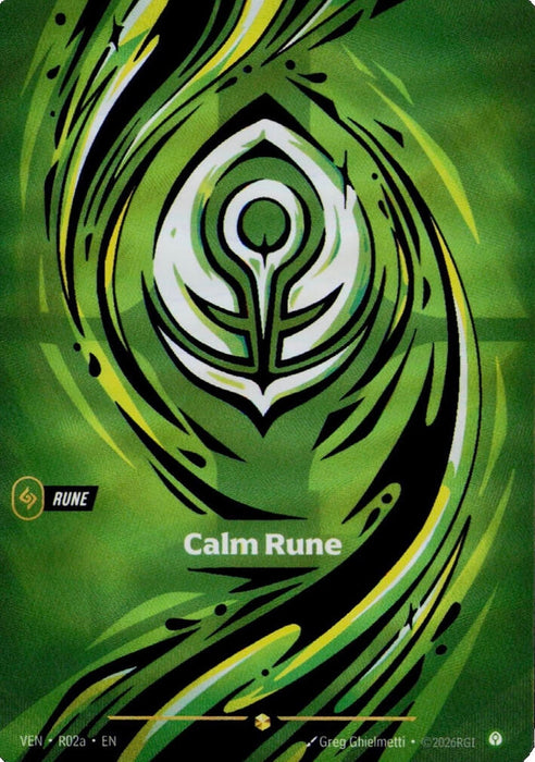 Image for Calm Rune (R02a) (R02a) (Foil) [Vendetta] (VEN) - Riftbound: League of Legends Trading Card Game