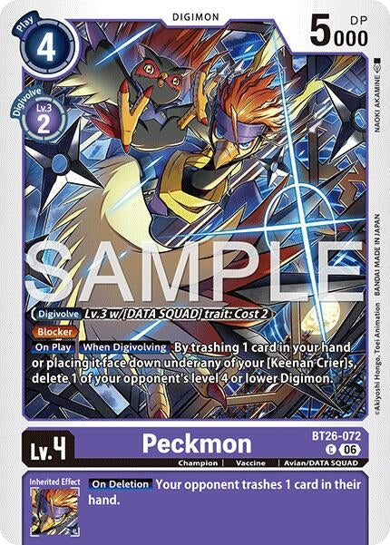 Image for Peckmon (BT26-072 C) [Timeless Bonds] (BT-26) - Digimon Card Game