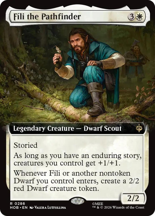 Image for Fili the Pathfinder (Extended Art) (286) [The Hobbit] (HOB) - Magic: The Gathering