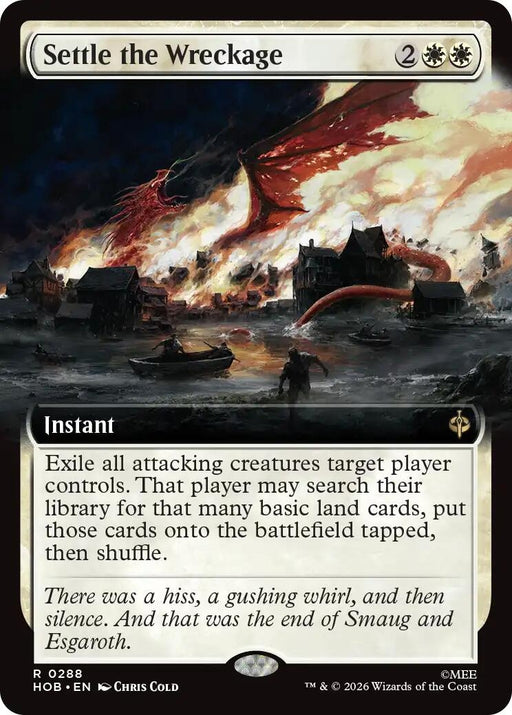 Image for Settle the Wreckage (Extended Art) (288) [The Hobbit] (HOB) - Magic: The Gathering