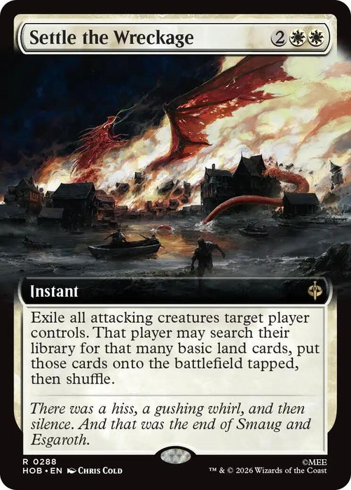 Image for Settle the Wreckage (Extended Art) (288) (Foil) [The Hobbit] (HOB) - Magic: The Gathering