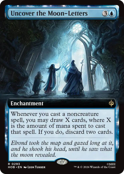 Image for Uncover the Moon-Letters (Extended Art) (293) (Foil) [The Hobbit] (HOB) - Magic: The Gathering