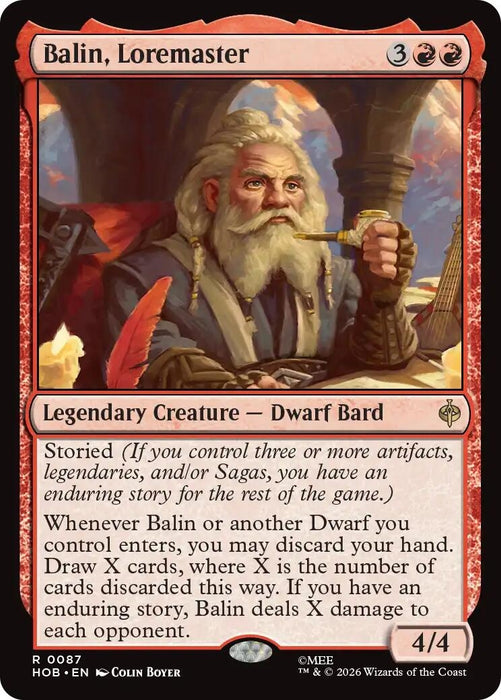 Image for Balin, Loremaster (87) [The Hobbit] (HOB) - Magic: The Gathering