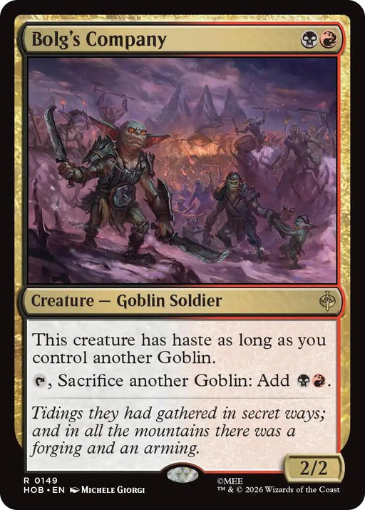 Image for Bolg's Company (149) [The Hobbit] (HOB) - Magic: The Gathering