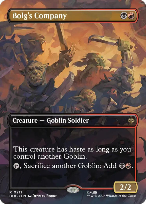 Image for Bolg's Company (Borderless) (211) [The Hobbit] (HOB) - Magic: The Gathering