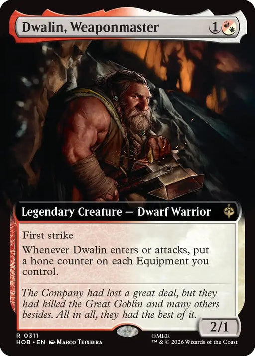 Image for Dwalin, Weaponmaster (Extended Art) (311) [The Hobbit] (HOB) - Magic: The Gathering