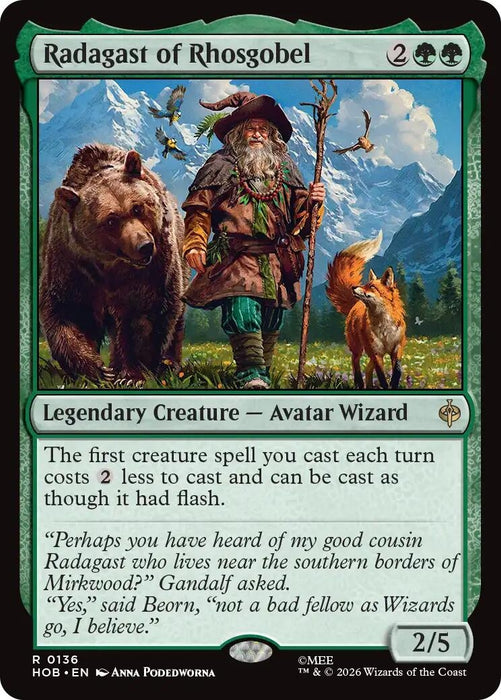 Image for Radagast of Rhosgobel (136) (Foil) [The Hobbit] (HOB) - Magic: The Gathering