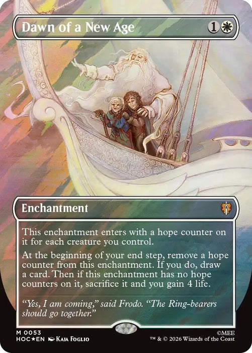 Image for Dawn of a New Age (Borderless) (Surge Foil) (53) (Foil) [The Hobbit: Eternal-Legal] (HOC) - Magic: The Gathering