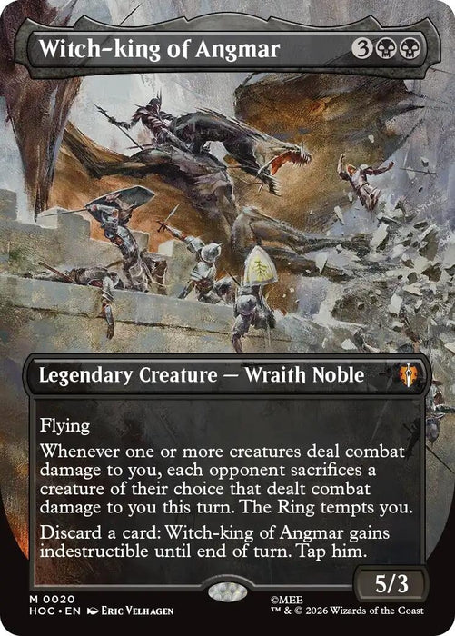 Image for Witch-king of Angmar (Borderless) (20) (Foil) [The Hobbit: Eternal-Legal] (HOC) - Magic: The Gathering