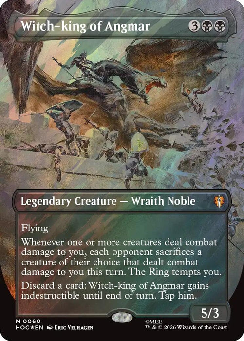 Image for Witch-king of Angmar (Borderless) (Surge Foil) (60) (Foil) [The Hobbit: Eternal-Legal] (HOC) - Magic: The Gathering
