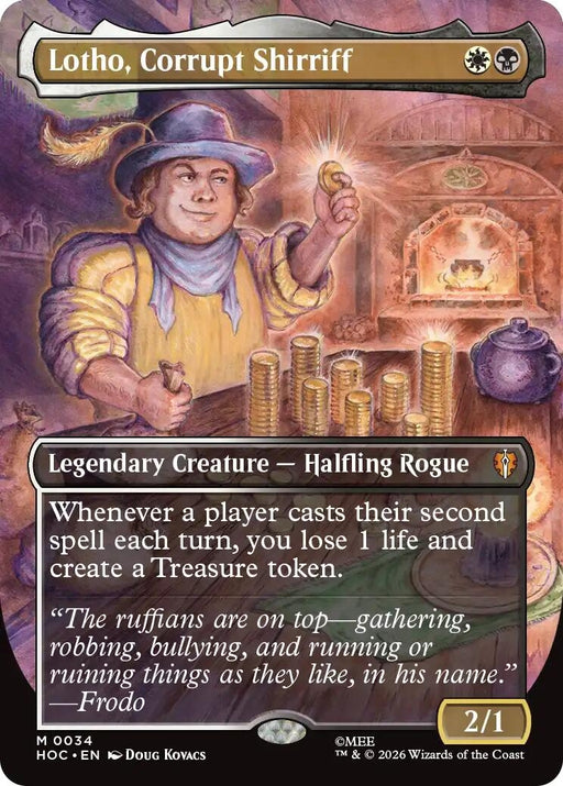 Image for Lotho, Corrupt Shirriff (Borderless) (34) [The Hobbit: Eternal-Legal] (HOC) - Magic: The Gathering